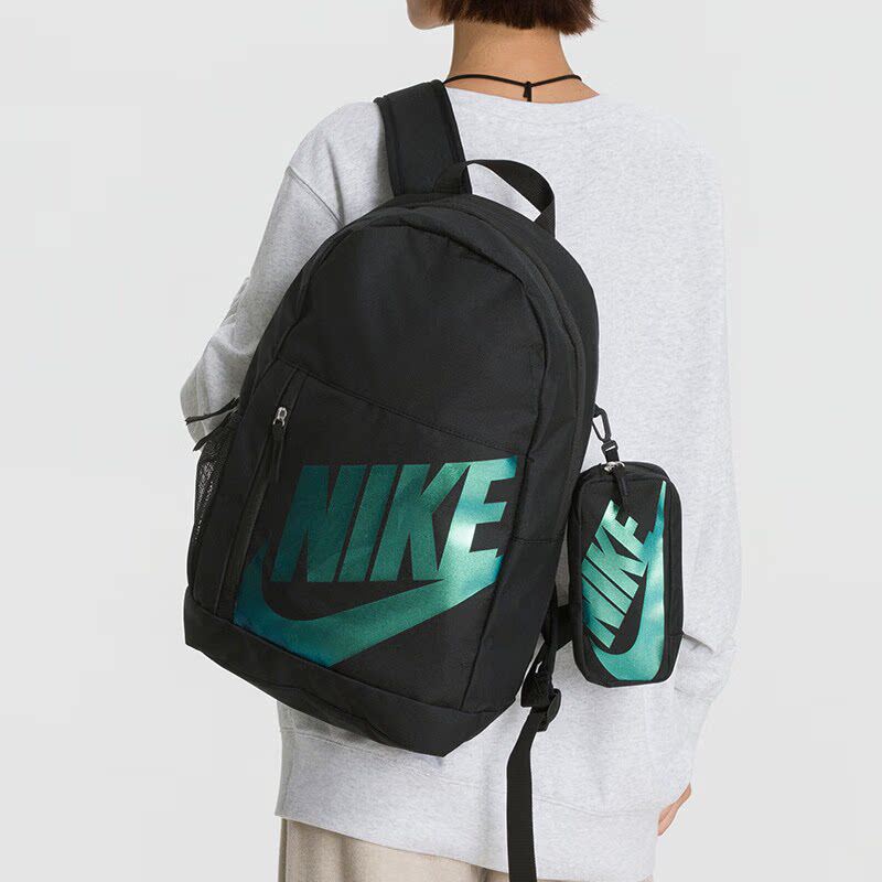 Nike耐克新款双肩包男女学生书包休闲运动背包黑色大容量潮流时尚
