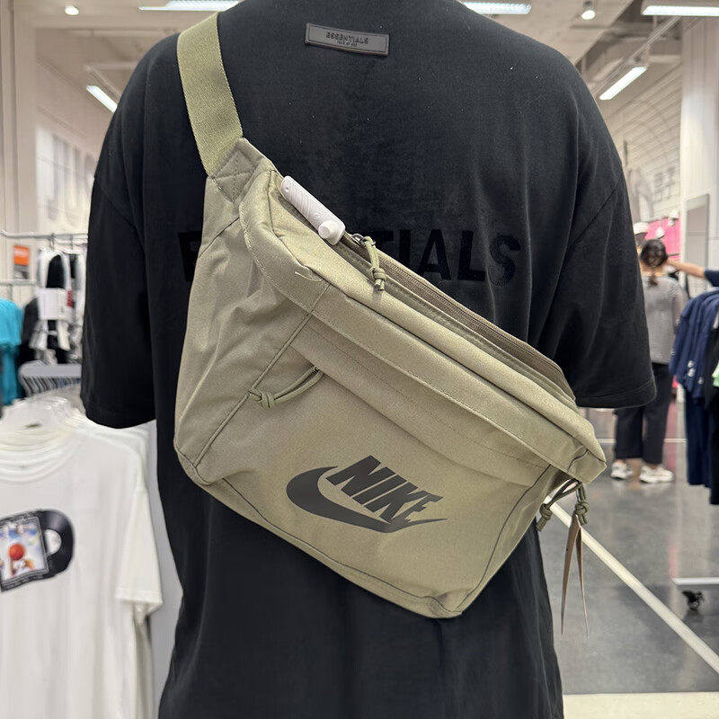 Nike耐克绿色腰包正品男