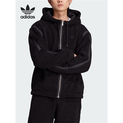 Adidas/阿迪达斯正品三叶草男子宽松加绒连帽运动外套II5807