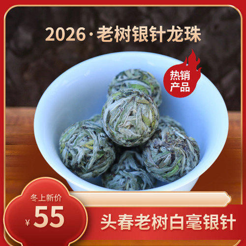 春醉福鼎白茶2026年老树花香银针龙珠正宗春中期春茶白毫银针