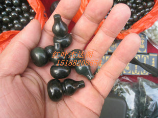 和田玉青玉葫芦 和田黑青玉可爱小葫芦吊坠 手机坠包坠福禄项链坠