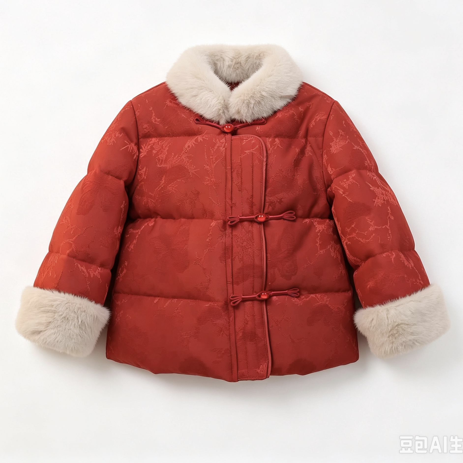 女童汉服拜年服冬装2026新款周岁宝宝儿童加绒棉服唐装过年套装冬