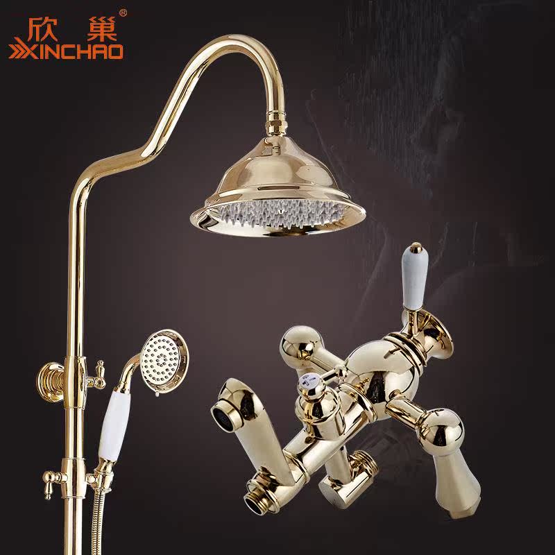 Titanium Rose Gold European style All copper water tap To fake something antique Flower sprinkling Bath Flower sprinkling pressure boost Top spray suitin the Family/Personal Cleaning Tools , Sanitary appliances/Bathroom accessories , Shower/Leaching Pengtou  category - from Buy2taobao.com to provide professional Taobao agent buy service