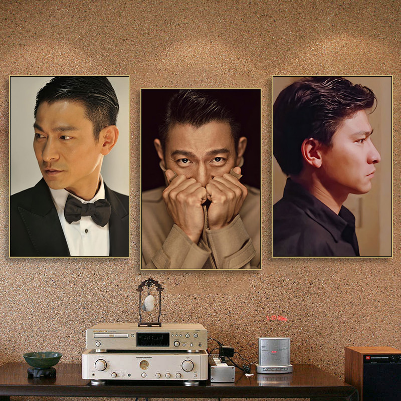 刘德华海报装饰画香港明星天王巨星挂画私人影院冰室怀旧经典壁画