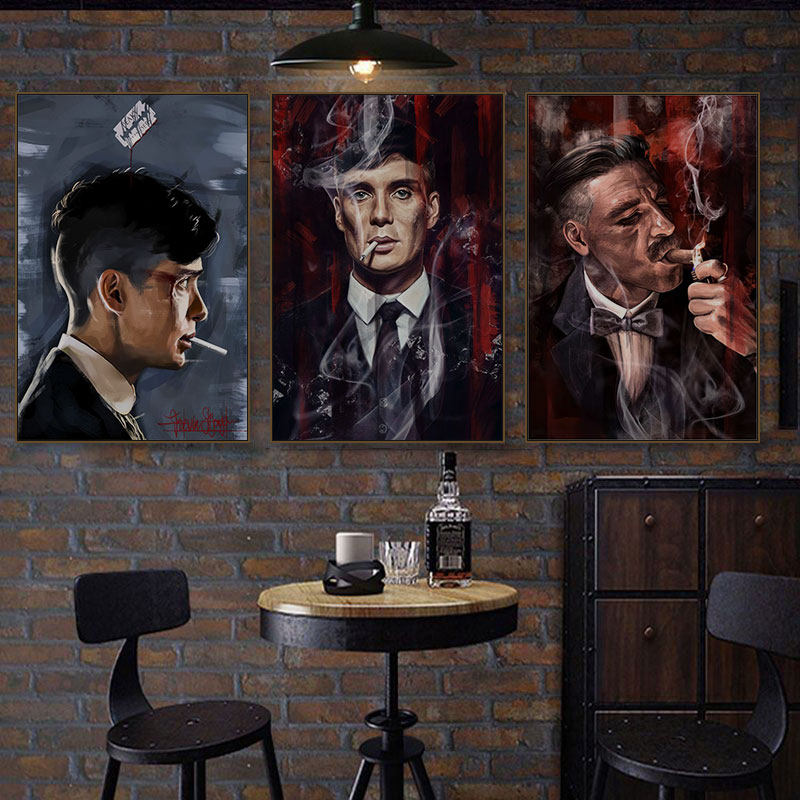 浴血黑帮装饰画酒吧KTV包厢挂画夜店餐厅清吧私人影院谢比尔壁画