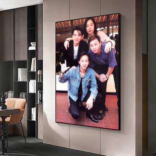 beyond乐队装饰画复古酒吧咖啡店黄家驹海报挂画港星歌手明星壁画