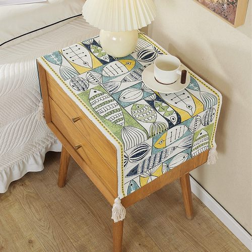 美式轻奢桌旗飞阳万能盖巾高级感