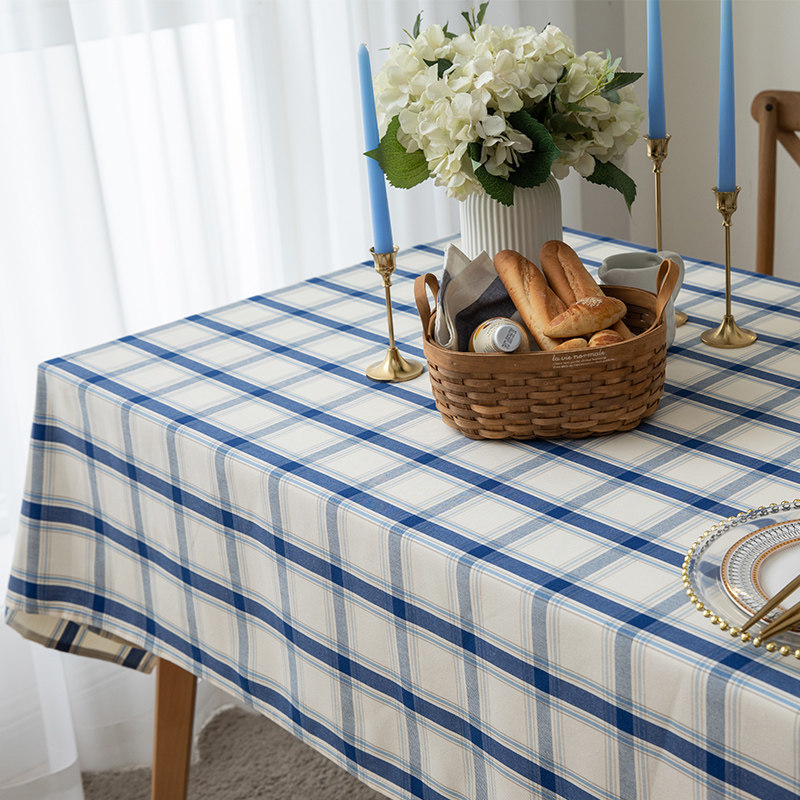 格子桌布棉麻布艺餐桌布茶几台布经典田园简欧现代清新网红野餐布,居家布艺,桌布,淘宝优惠券,粉丝福利购,淘宝优惠卷