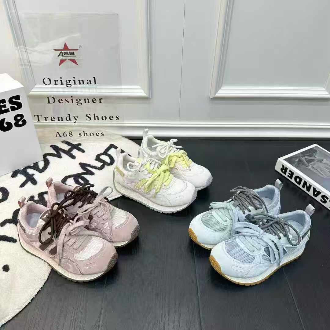 网面休闲风阿甘鞋女夏季透气厚底增高轻便百搭运动鞋显脚小女鞋