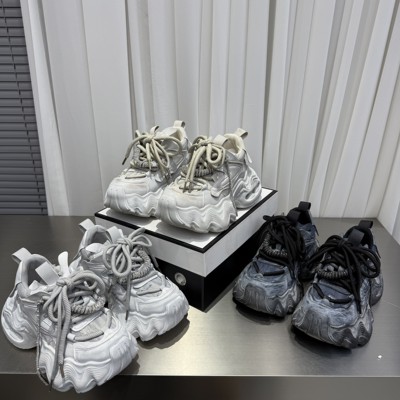 绑带气垫超轻厚底老爹鞋女2025秋新款小个子增高百搭舒适休闲鞋潮