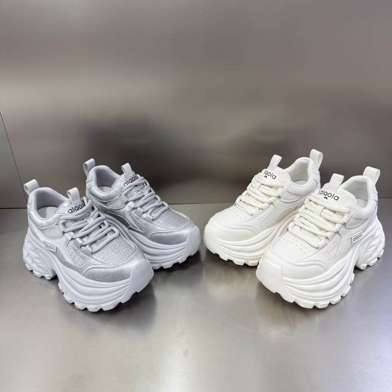 2026春新款松糕厚底老爹鞋女小个子超轻休闲慢跑鞋配阔腿裤百搭潮