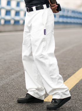 肖青天校园长裤休闲裤直筒户外宽松阔腿街舞运动耐磨白色男士百搭