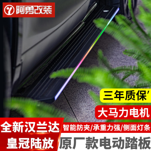 适用22-26款汉兰达原厂款电动踏板皇冠陆放专用带灯踏板阿勇改装 - 封面