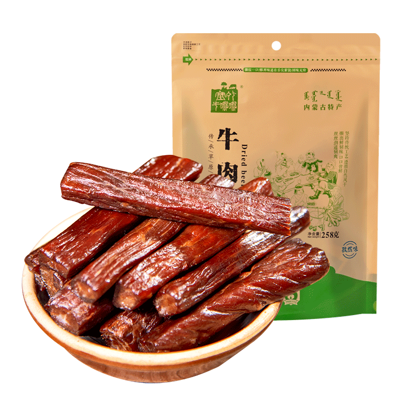 塞外牛嘟嘟风干牛肉干草原黄牛肉