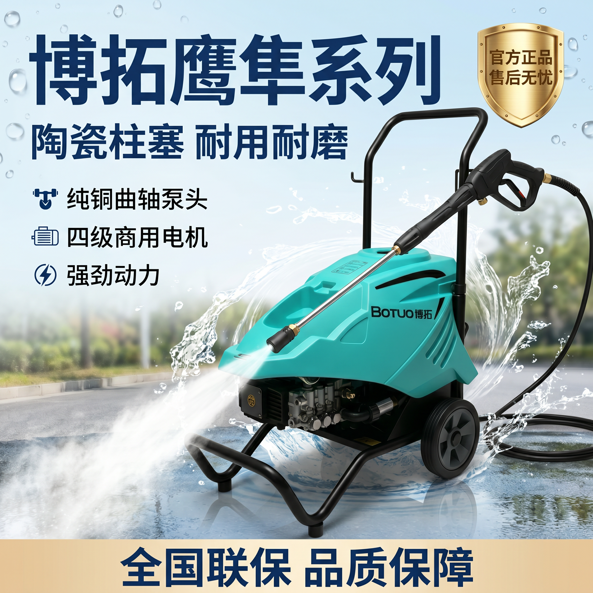 博拓商用高压洗车机陶瓷柱塞