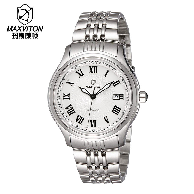 玛斯威顿品牌男士手表夜光防水商务时尚潮流全自动机械表男款正品