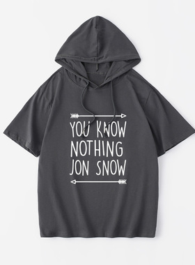 You know nothing Jon Snow 权力的游戏 囧雪T恤短袖潮衣服女男连