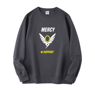 mercy守望先锋T恤DVA兔子游戏网游源氏周边卫衣圆领Oversize衣服