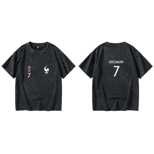 18法国国家队球衣训练服 7号格列兹曼 姆巴佩 博格巴T恤短袖新款
