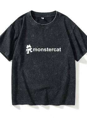 Monstercat怪猫厂电音 DJT恤短袖个性衣服女男圆领大码宽松夏季情