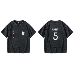 18法国国家队球衣训练服 7号格列兹曼 姆巴佩 博格巴T恤短袖简约