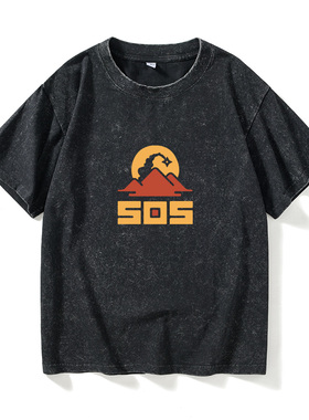 游戏周边SOST恤短袖简约衣服女男圆领大码宽松夏季情侣装棉上衣半