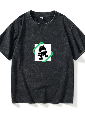 Monstercat 怪猫厂电音DJT恤短袖个性衣服女男圆领大码宽松夏季情