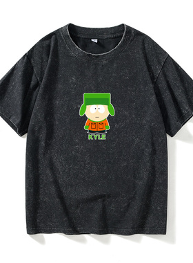 southpark南方公园男 卡特曼肯尼T恤短袖韩版衣服男女圆领大码宽