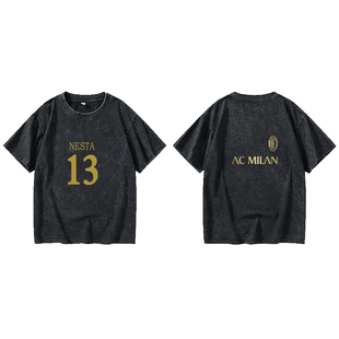 Ac米兰经典球衣 因扎吉加图索卡卡T恤短袖新品衣服女男圆领大码宽