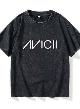 欧美潮牌DJ 电音Avicii艾维奇 A神T恤短袖个性衣服女男圆领大码宽