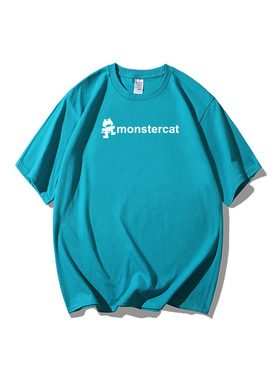 Monstercat怪猫厂电音 DJT恤短袖慵懒风男女圆领大码宽松夏季情侣