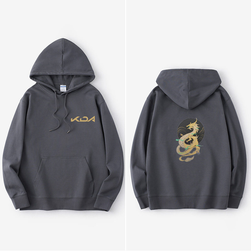KDA女团阿卡丽卫衣连帽薄款加绒衣服套头男女上衣宽松情侣装运动