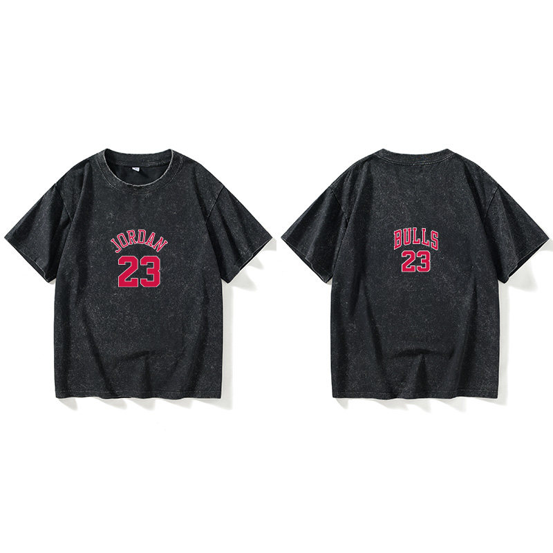飞人AJ23蝙蝠侠皮蓬罗德曼T恤短袖韩版衣服男女圆领大码宽松夏季