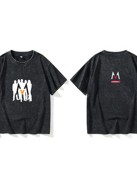 魔力红乐队maroon5 摇滚嘻哈音乐T恤短袖个性衣服女男圆领大码宽