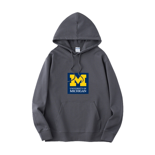 密歇根大学The University of Michigan纪念品周边校服卫衣连帽休