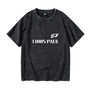 克里斯保罗篮球衣CP3火箭运动T恤短袖新款衣服男女圆领大码宽松夏