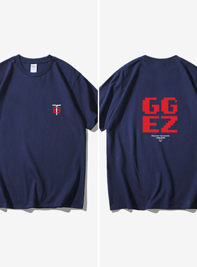 我的世界猪皇血神technoblade周边T恤短袖潮衣服女男圆领大码宽