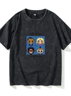 嘻哈说唱乐队 Black Eyed Peas 黑眼豆豆T恤短袖个性衣服女男圆领