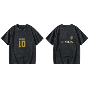 Ac米兰经典球衣 因扎吉加图索卡卡T恤短袖港风衣服女男圆领大码宽