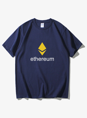 区块链比特币ethereum币圈狗狗币T恤短袖潮衣服女