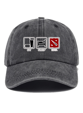 DOTA2吃饭睡觉打刀塔DK IG战队logo帽子棒球帽做旧男女鸭舌帽遮阳