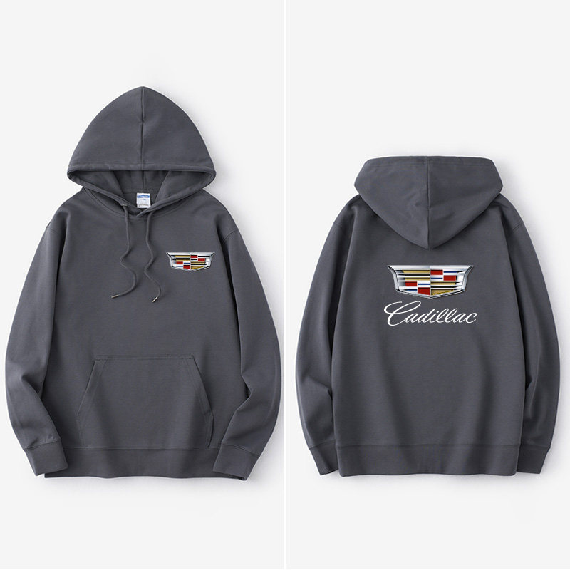 凯迪拉克车标男休闲车迷俱乐部会服4s店工作服可定制卫衣连帽潮衣