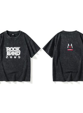 魔力红乐队maroon5 摇滚嘻哈音乐T恤短袖个性衣服女男圆领大码宽