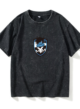 CS队服MYM战队 刀塔DOTA2T恤短袖白色衣服女男圆领大码宽松夏季情