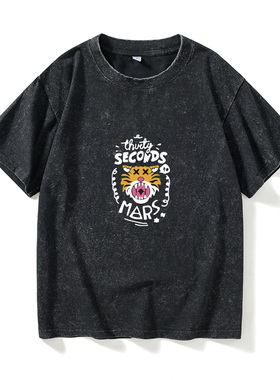 30 seconds to mars0秒到火星T恤短袖新款衣服女男圆领大码宽松夏