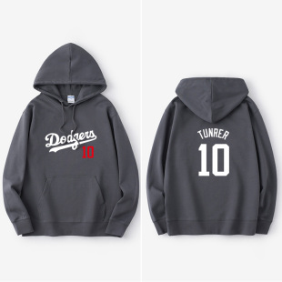 一支职棒大联盟道奇球队 棒球爱好者卫衣连帽休闲衣服套头男女上