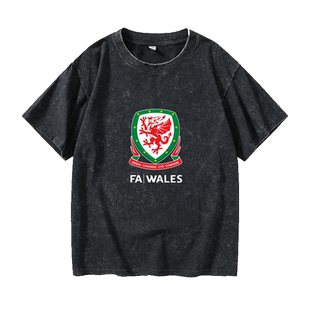 2016年法国欧洲杯球衣 威尔士拉姆塞贝尔T恤短袖bf风衣服女男圆领