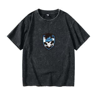 CS队服MYM战队 刀塔DOTA2T恤短袖白色衣服女男圆领大码宽松夏季情