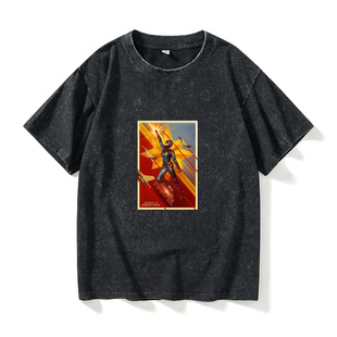 個(gè)性 衣服女男 Marvel漫威周邊學(xué)生休閑T恤短袖 驚奇隊(duì)長男Captain