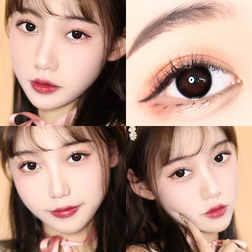 Цветные контактные линзы полугодовые одноразовые женские леденец серые, большого диаметра 15 мм, натуральные контактные линзы для близорукости, гибридные европейские и американские ежеквартальные одноразовые TN